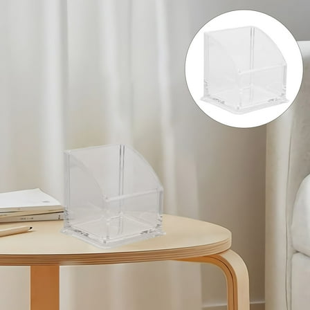 RENACLIPY Acrylic Desk Organizer Clear Plastic Storage Box Minimalist Style Office Supplies 1 Pack
