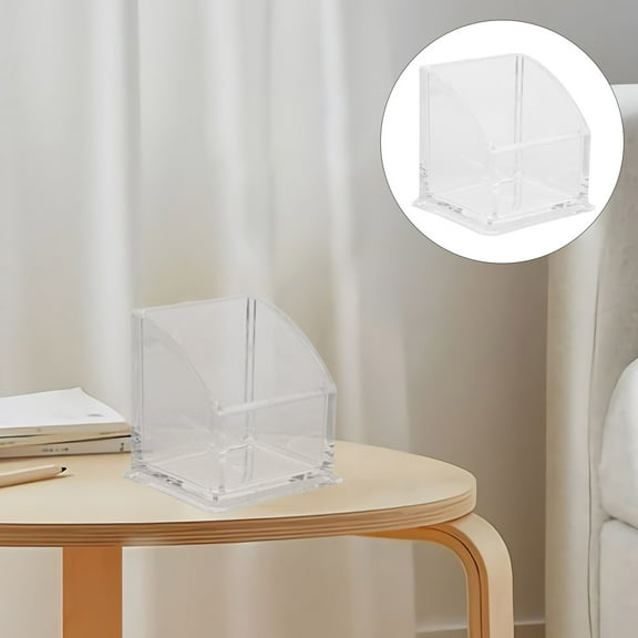 RENACLIPY Acrylic Desk Organizer Clear Plastic Storage Box Minimalist Style Office Supplies 1 Pack