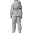 thumbnail image 7 of Kids Casual Tracksuit Set - Long Sleeve Printed Hoodie with Matching Pants, Warm and Soft Fall Winter Outfit for Girls 2-13, 7 of 7