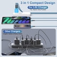 thumbnail image 3 of 3 Port USB Wall Charger, Type C Charger with 3pcs 10FT USB C Cable Phone Cables Cables Type C Charging Cords, Android Charger USB Plug Power Station Charging Brick USB Charger Block[Blue], 3 of 9