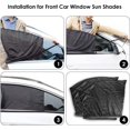 thumbnail image 3 of Car Front Side Window Sun Shades Door Sunshades Block Sun Glare/UV Rays and Privacy Protection for Auto Driver/Passenger/Women/Kids/Baby/Pets Double Layer Design(2 Pack), 3 of 5