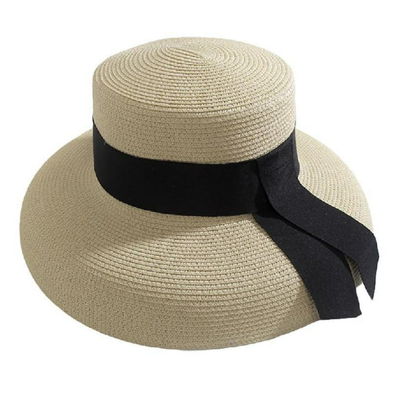 Women Girls Straw Cap Hepburn Style Lightweight Braided Caps One Size Multiple Color Elegant Lady Daily Accessories