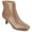 Patent/Taupe, variant on Womens Kelssa Square Toe Kitten Heel Ankle Booties, Widths Available