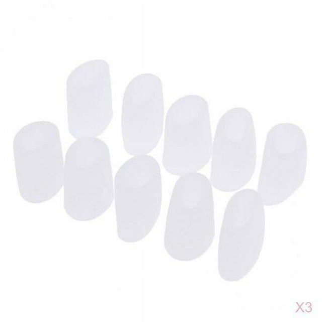 MERIGLARE 15 Paires de Protège-Orteils en Silicone pour Orteils en Marteau Blanc