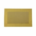 thumbnail image 3 of Set of 4 Border Weaved PVC Placemats, 12"x18", Reversible 2-Tone, Gold-Yellow, 3 of 3