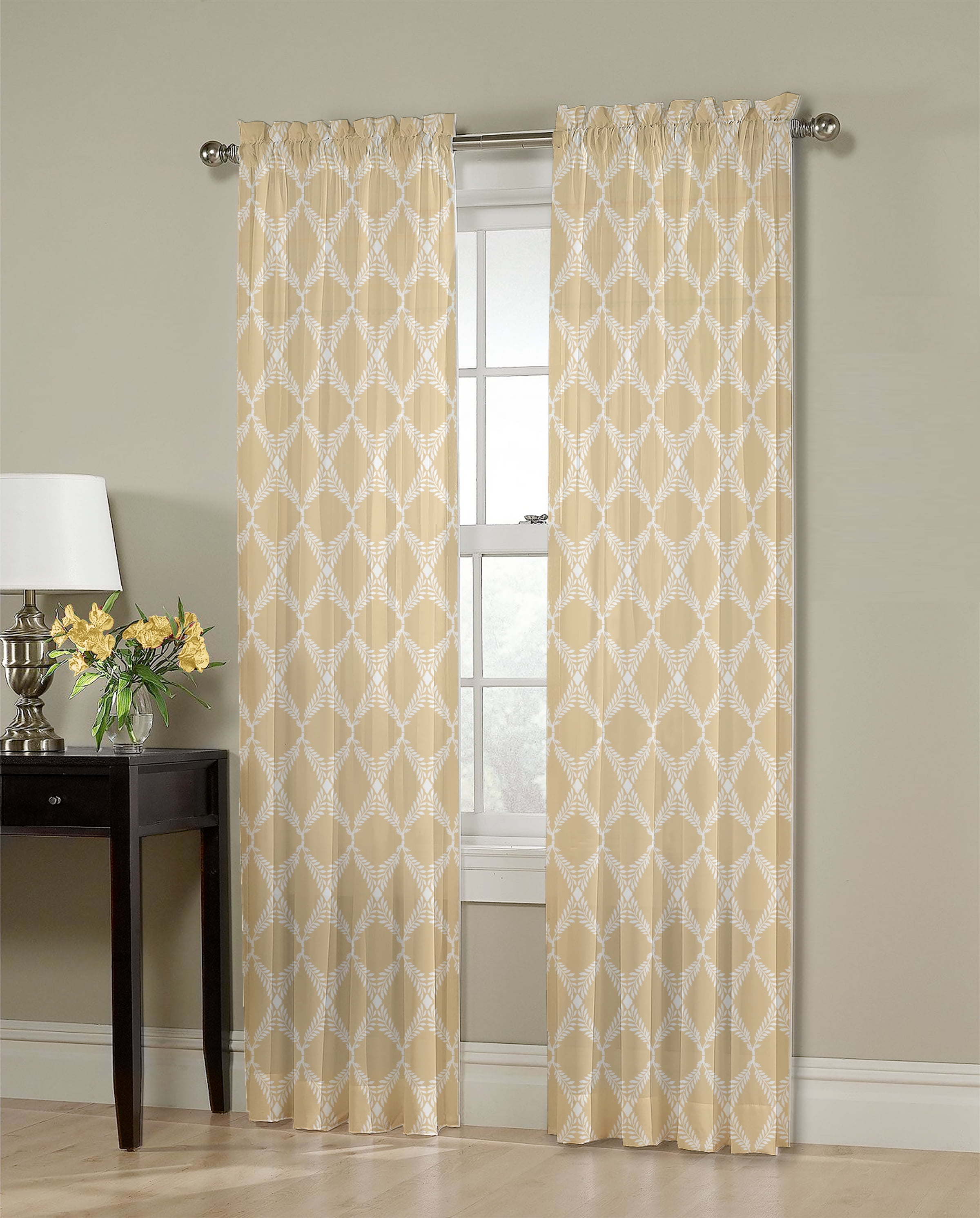 Better Homes & Gardens Ogee Trellis Single Curtain Panel