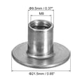 thumbnail image 2 of Unique Bargains M8 T-nuts, 24 Pack Carbon Steel Tee Nuts, Round Base Weld Nuts 12mm Height, 2 of 5
