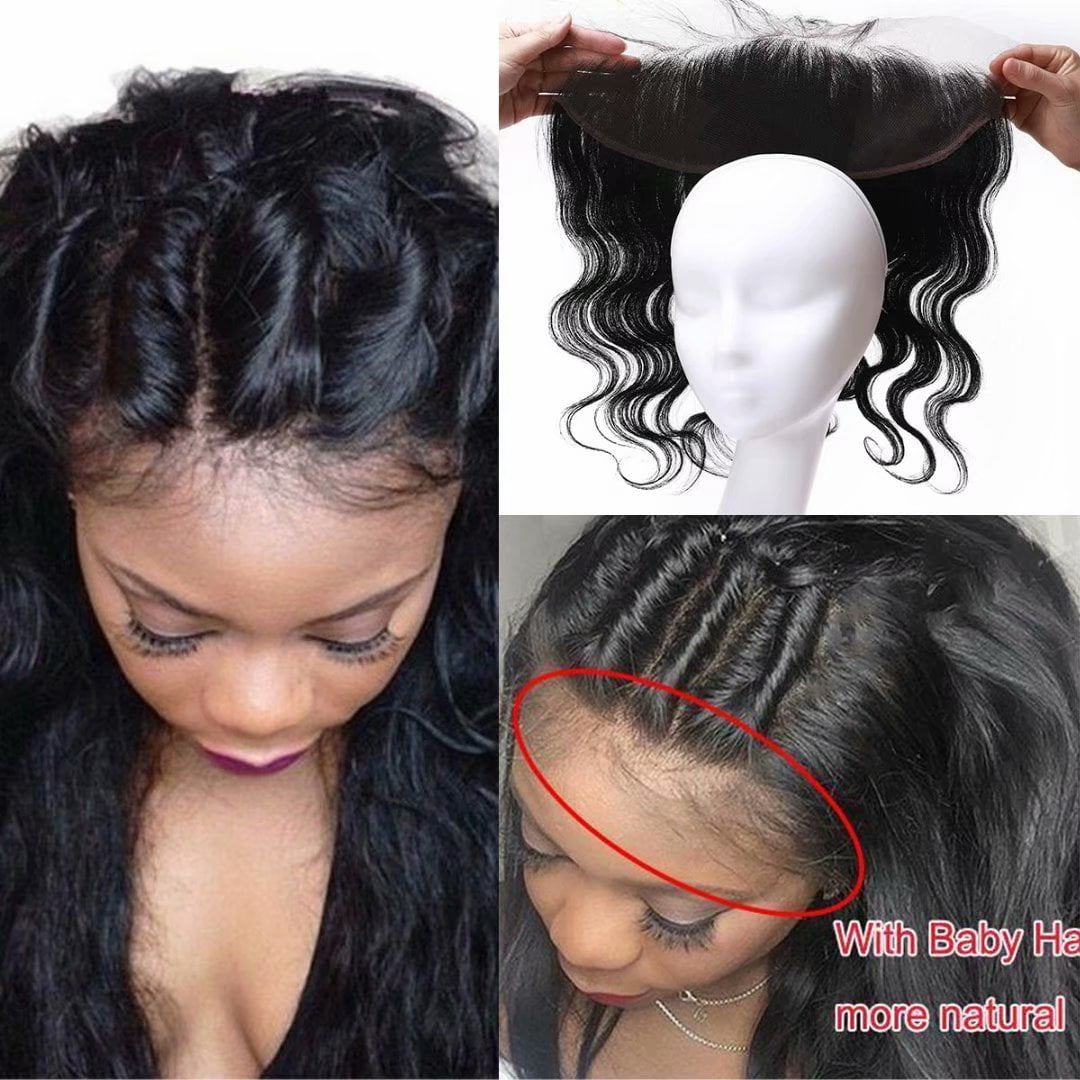 brazilian virgin hair body wave 3 bundles with lace frontal 13x4