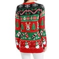 thumbnail image 4 of Women's Festive Christmas Cardigan Sweater Reindeer, Snowman, and Tree Design Perfect Holiday Wear, 4 of 5