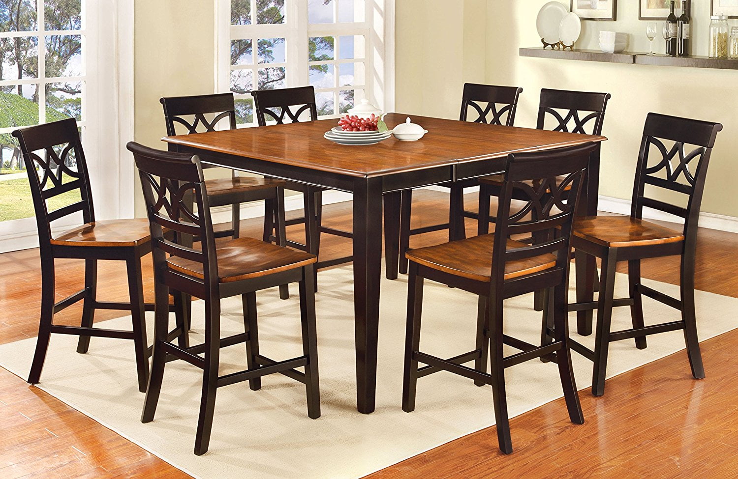 Furniture Of America Cherrine Country Style Pub Dining Chair Oak Furniture Of America Cherrine Country Style Pub Dining Chair Oak Black Set 2 Walmart Com