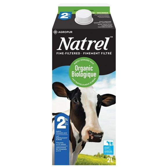 Lait biologique finement filtré 2 % Natrel 2 L