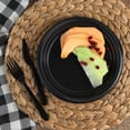 thumbnail image 2 of EcoQuality Disposable 6" inch Round Black Plastic Plates - China Like Party Plates, Heavy Duty Disposable Dinner Plates, Salad Plate, Weddings, Serveware (50), 2 of 3