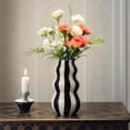 thumbnail image 3 of Decorative Ceramic Vase - Elegantly Hand Painted Circular Design for Living Room Bedroom or Desktop Flower Arrangements, 3 of 6