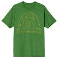 thumbnail image 7 of Harry Potter Slytherin Crest Gold Line Art Men's Green Heather T-shirt-XL, 7 of 7