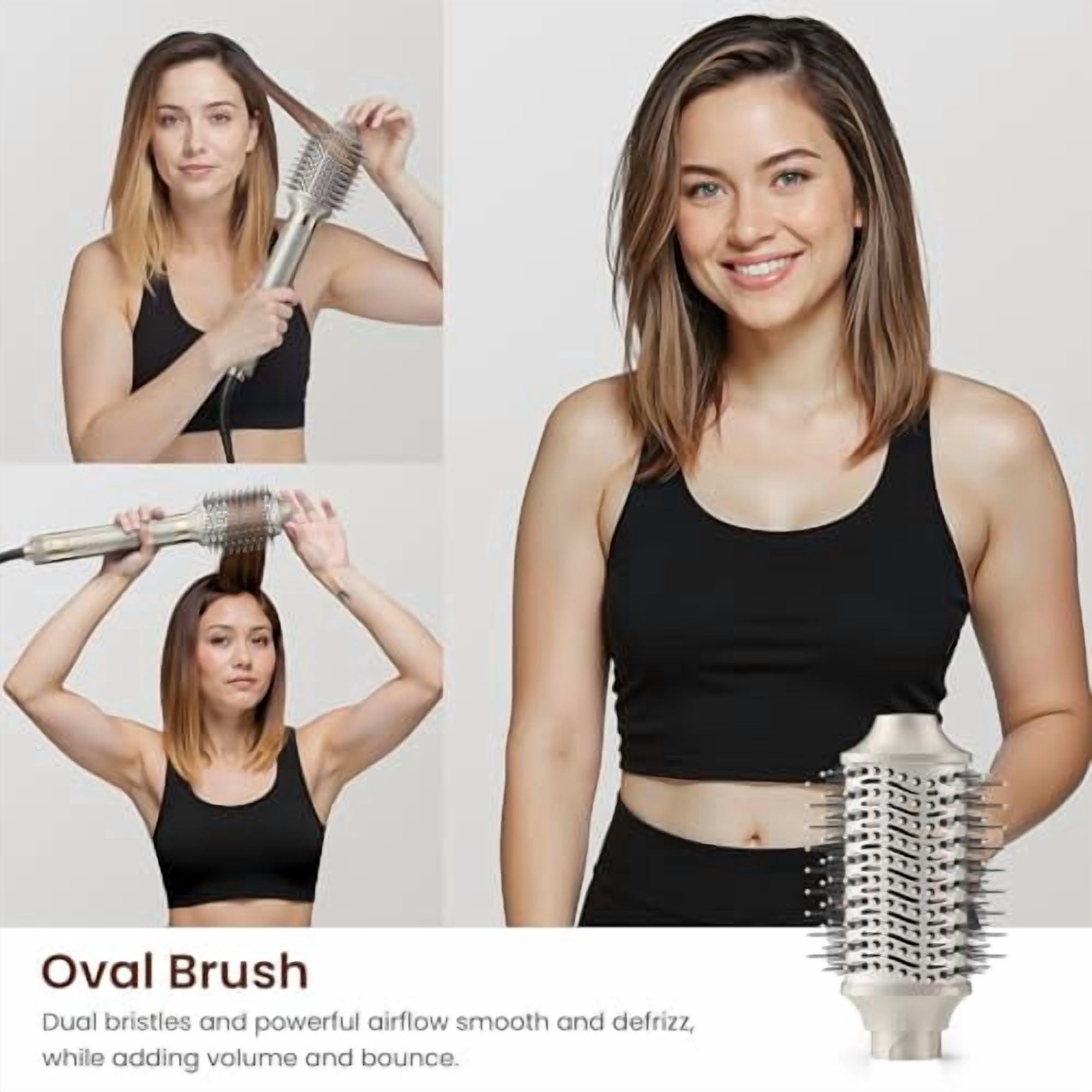 5 in 1 Hot Air Styler, Professional Frizz-Free Blow Dryer Brush, Fast Drying Hair Dryer, No Heat Damage - Champagne