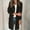 Black, variant on Jacenvly Winter Jackets Women Solid Blazer Jacket Soft Comfortable Long Sleeve Cardigan Lapels Pocket Overcoat Loose Casual Knee-Length Blouse