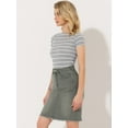 thumbnail image 3 of DARING DIVA Women's Ripped Hem Washed Jeans Denim Skirt L Grey, 3 of 6