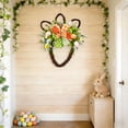 thumbnail image 7 of SUOKOM 19.6in Easter Carrot Wreath, Spring Carrot Shaped Artificial Flower with Colorful Eggs for Front Door Summer Farmhouse Easter Holiday Wall Home Window Decor, 7 of 7
