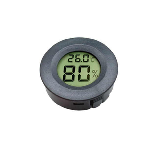 Methold Termómetro integrado Medidor de temperatura LCD Botón impermeable Medidor de Plástico Entrega rápida Accesorios para Electrónica Negro