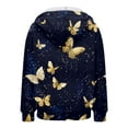 thumbnail image 6 of GEWSEY Women Butterfly Graphic Hoodies Y2K Full Zip Up Long Sleeve Fall Sweatshirts Drawstring Jackets (Navy, XXL), 6 of 7