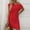 Red, variant on Off the Shoulder Dress Casual 2026 Summer Solid Color Maxi Dresses for Women Short Sleeve V Neck Cold Shoulder Formal Knit Stretchy Regular Fit Party Dress for Spring Break