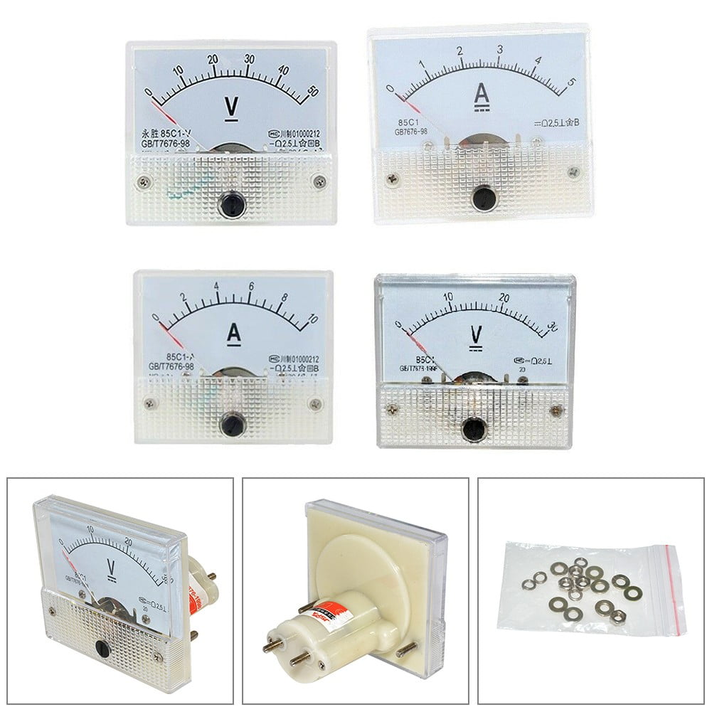 GB/T7676-98 85C1  Analog Panel AMP Meter Voltmeter Gauge  DC 0-30V/50V 0-5A/10A 