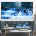 thumbnail image 1 of Beautiful Small Blue Waterfalls - Landscape Wall Art on Canvas, 1 of 3