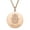 Rose Gold Plated, variant on Rose Goldtone Engraved Name and Hamsa Hand Disc Necklace ,Women's