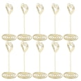 thumbnail image 2 of Soportes para números de mesa, Base estable de estilo corazón en capas, tarjetero de Metal galvanizado para fiesta de boda y oficina, 10 Uds., 2 of 8