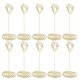 thumbnail image 2 of 10 Uds. Soportes para números de mesa, estilo corazón en capas, Base estable, soporte de tarjeta de lugar de Metal galvanizado para boda, fiesta, oficina, dorado, 2 of 5