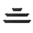 thumbnail image 2 of (2 pack) Mainstays Shelving Traditional 3.5"x 4.22" 3 -Tier Everyday Black Floating Shelves, 2 of 9