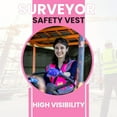 thumbnail image 6 of Safety Girl Women's Non-ANSI High-Visibility Pink Safety Vest for Women - 3XL | Fashionable and Breathable Work Vest for Daytime Visibility | Fitted and Contoured with Zipper Closure & Inside Pockets, 6 of 7
