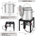 thumbnail image 3 of Kit de Quemador y Olla para Hervir Mariscos Feasto de Aluminio 100 QT, 3 of 9