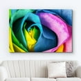 thumbnail image 2 of wall26 Canvas Print Wall Art Close Up Detail of Rainbow Rose Petals Floral Botanical Photography Modern Art Chic Scenic Colorful Nature Wilderness for Living Room, Bedroom, Office - 24"x36", 2 of 5