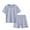 Blue, variant on Ahuyic Toddler Kids Casual Fashion Outfits, Spring And Autumns Solid Color Top And Pants Set For Kids, Children's Short Sleeved Round Neck Top Set Elastic Waist Shorts Children's Summer Casual Set