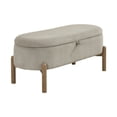 thumbnail image 4 of OakvillePark Terralisse Corduroy Lift Top Storage Bench, Taupe, 4 of 9