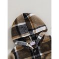 thumbnail image 5 of Bagilaanoe Little Boy Hooded Jacket Plaid Long Sleeve Shirts Shacket with Pockets 3T 4T 5T 6T 7T Kids Fall Casual Outwear, 5 of 9