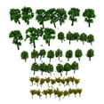 thumbnail image 3 of 50PCS Plastic Trees Model Train Railroad Wargame Diorama Scenery Landscape Scale DIY Railroad Decoration Micro Trees, 3 of 8