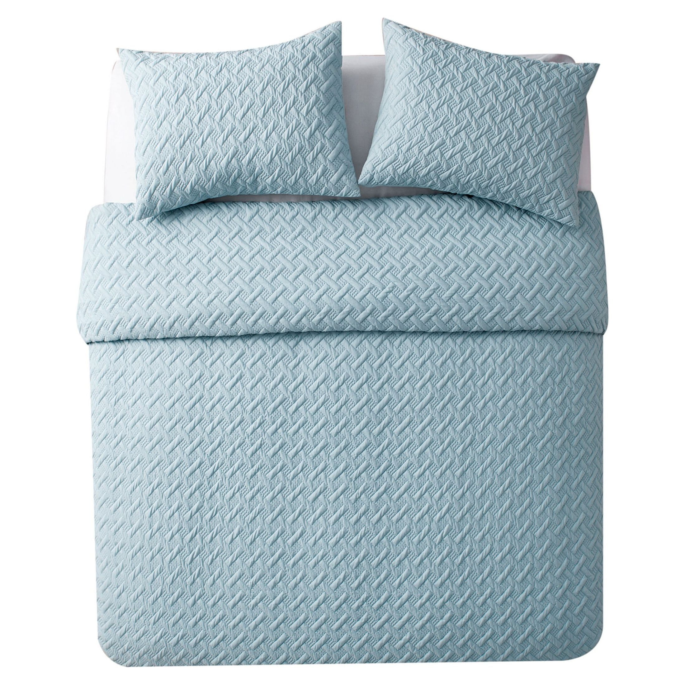 VCNY Home Nina II 3-Piece Blue Geometric Comforter Set, King, Adult, Unisex