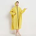 thumbnail image 5 of SHIXIAOO Poncho de Pluie pour Adultes Unisexe Long Imperméable Extérieur avec Capuche Matériau PU Léger à la Mode pour Cyclisme Randonnée Voyage Veste Décontractée pour Femmes Grande Taille Gilet Femme Veste à Capuche Automne, 5 of 5