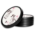 thumbnail image 1 of Silicone Non-Slip Drink Coasters with Removable Printed Absorbent Felt Pad - Set of 4 - Bird Cages, 1 of 3