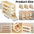 thumbnail image 2 of 4 Tiers Egg Holder for Fridge,30 Egg Storage for Space-saving Egg Dispenser, Automatic Egg Roller for Refrigerator(Yellow), 2 of 5