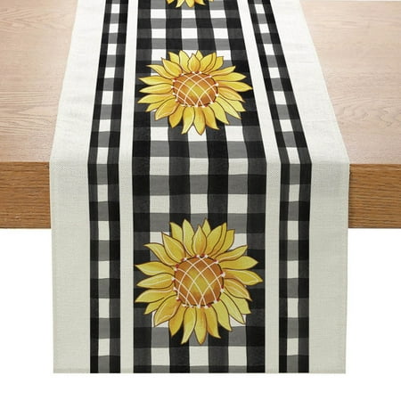 

Sunhillsgrace Decorative Table Banner Table Runner Summer Seasonal Anniversary Holiday Kitchen Dining Table Decoration For Indoor Outdoor Home Party Decor 13 X 72 Inch 1PCS Summer Table Runner
