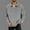Gray, variant on Royisotas Fleece Shirts for Men Warm Collared Shirt Casual Zipper Long Sleeve Mens Tops