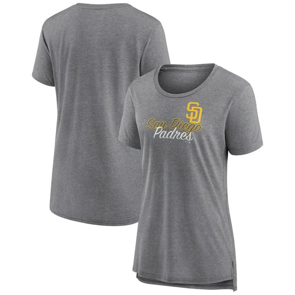 Women's Gray San Diego Padres Practice Time Tri-Blend T-Shirt