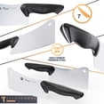 thumbnail image 2 of DALSTRONG Titan Forge Cleaver Knife - 7 inch - Pro Series Knives - 7CR17MOV High-Carbon Steel - Full Tang Kitchen Knife - Black Handle - Razor Sharp - NSF Certified, 2 of 6