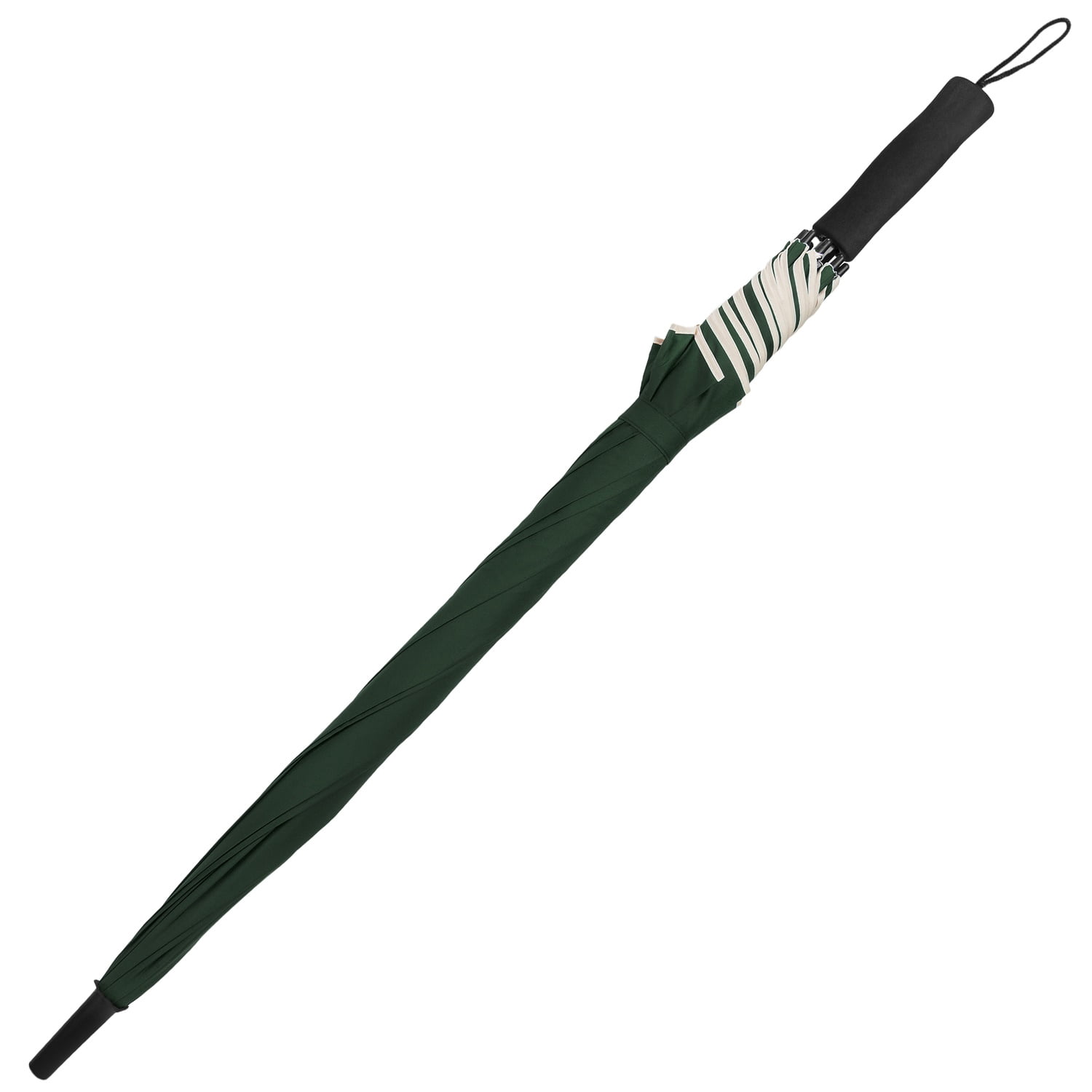 Polyester Beige Trim Automatic Rain and UV Ray Resistant 8 Framed Travel Two Person Long Umbrella