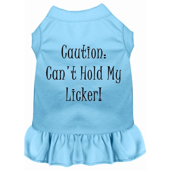 Dog Dress, Pet Dog Cat Dress Screen Printed, "Can't Hold My Licker"