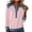 Pink, variant on jobturf Womens Tops Patchwork Color Block Denim Trim Henley Shirts Comfy Loose Pullover Sweatshirts Dressy Casual Collared Long Sleeve Blouses