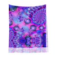 thumbnail image 2 of Mode pour Femmes Tassel Scarf, Violet Spirale Abstraite Long Châle, Léger et Chaud, 2 of 6